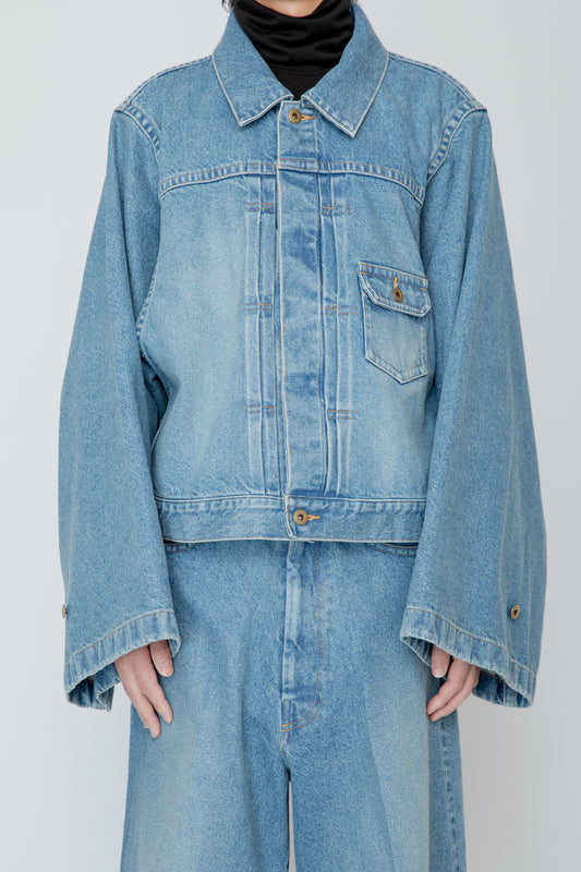 N-SLEEVE TRUCKER JACKET / LIGHT INDIGO