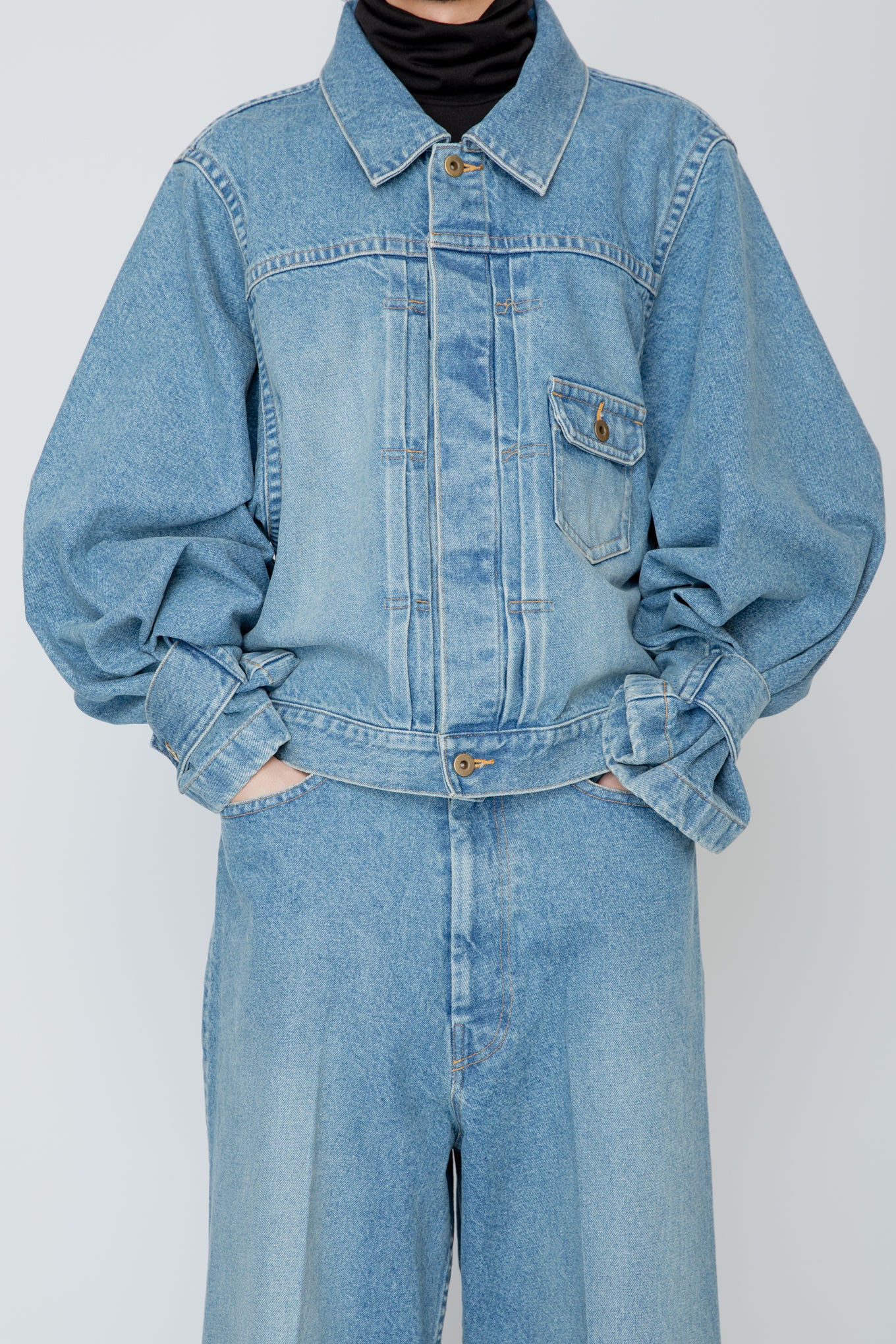 N-SLEEVE TRUCKER JACKET / LIGHT INDIGO