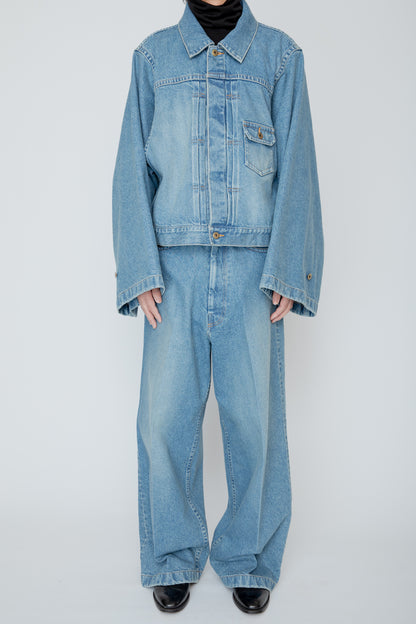 N-SLEEVE TRUCKER JACKET / LIGHT INDIGO