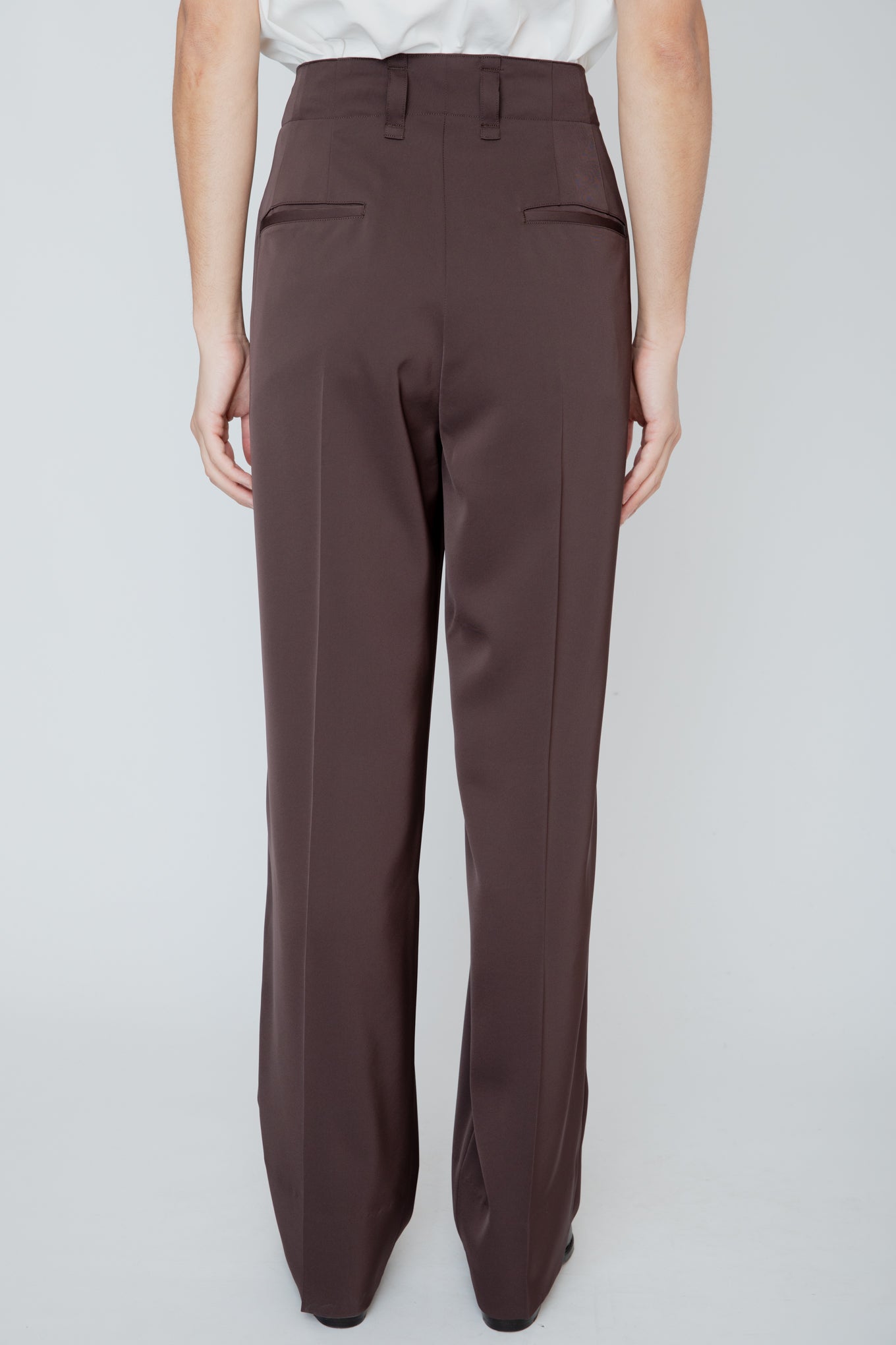 SUPPLE WIDE-LEG PANTS / BROWN