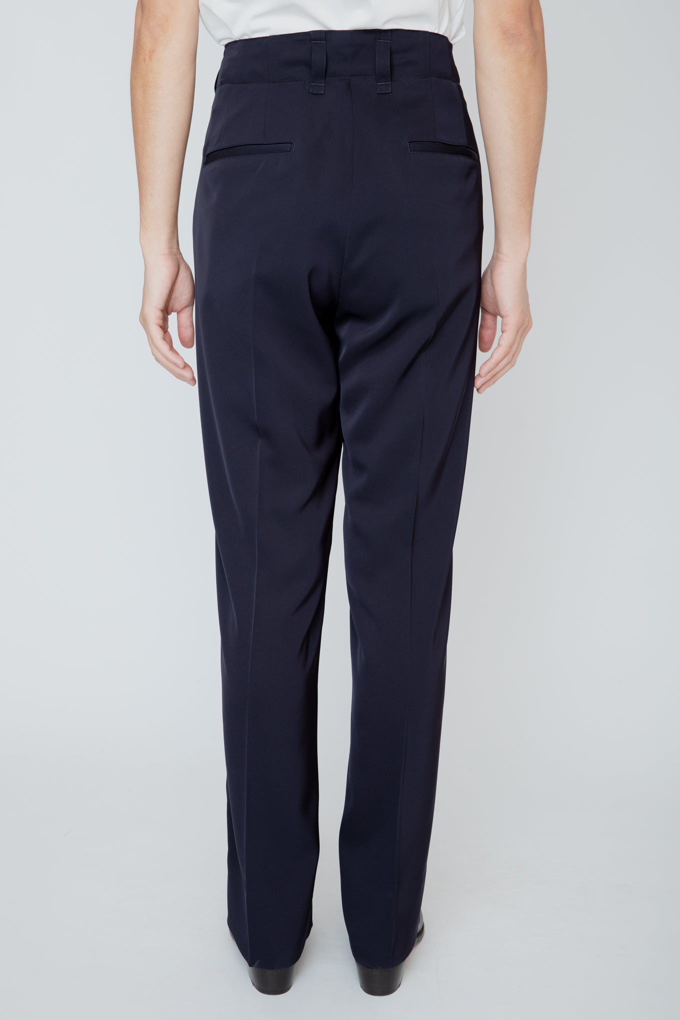 SUPPLE WIDE-LEG PANTS / NAVY