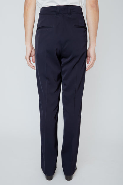 SUPPLE WIDE-LEG PANTS / NAVY