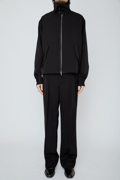 SUPPLE WIDE-LEG PANTS / BLACK
