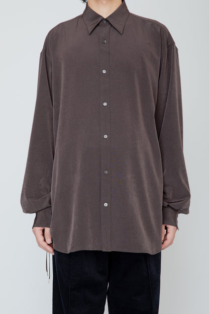 REGULAR COLLAR DOUGI SHIRT / BROWN