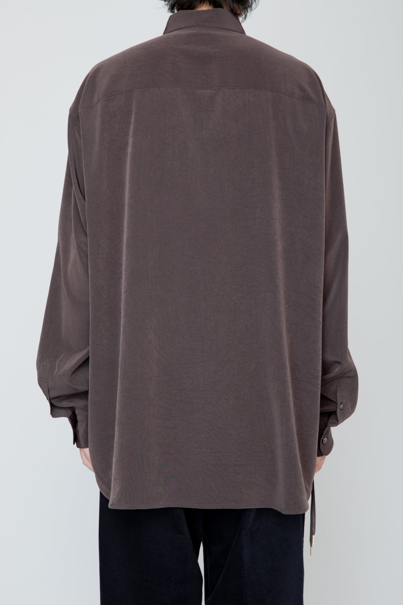 REGULAR COLLAR DOUGI SHIRT / BROWN