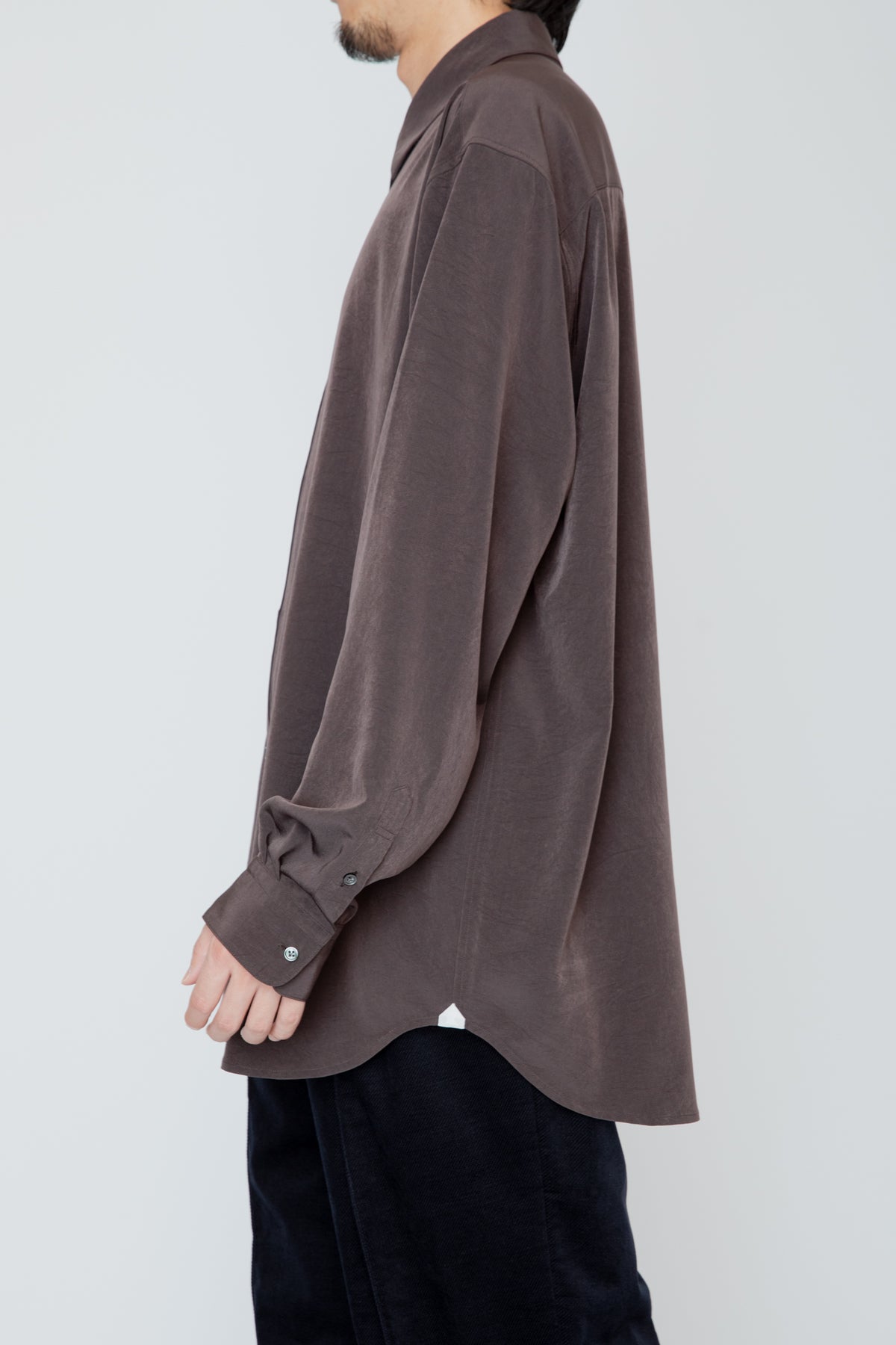 REGULAR COLLAR DOUGI SHIRT / BROWN