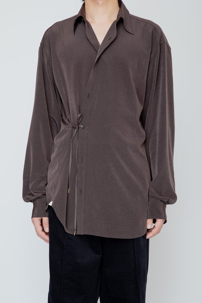 REGULAR COLLAR DOUGI SHIRT / BROWN