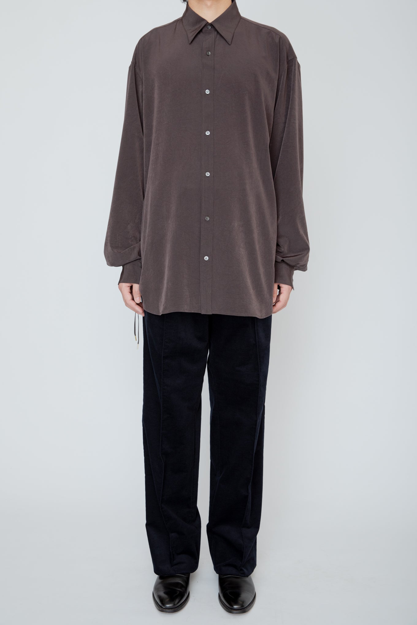 REGULAR COLLAR DOUGI SHIRT / BROWN