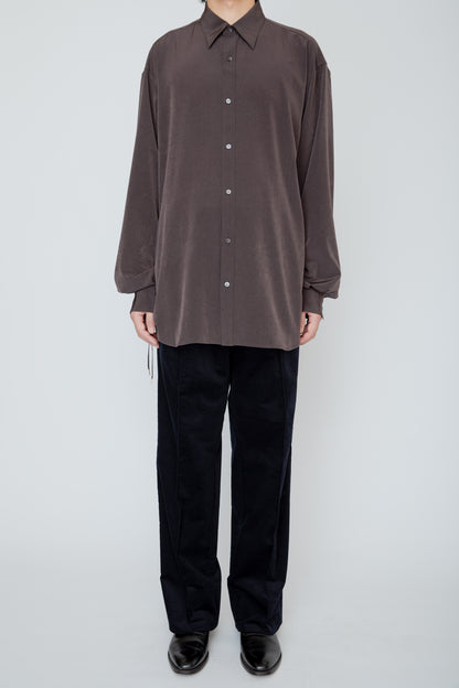 REGULAR COLLAR DOUGI SHIRT / BROWN