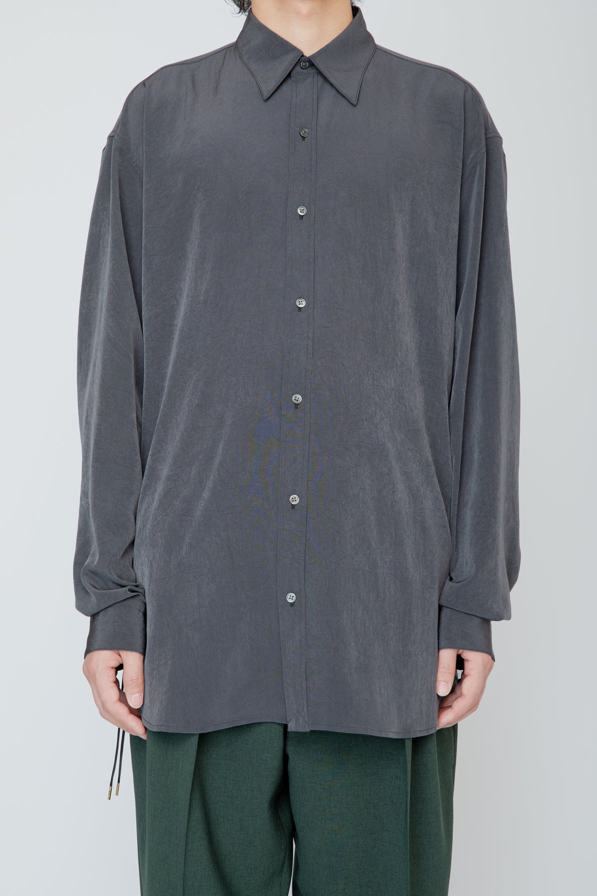 REGULAR COLLAR DOUGI SHIRT / CHARCOAL