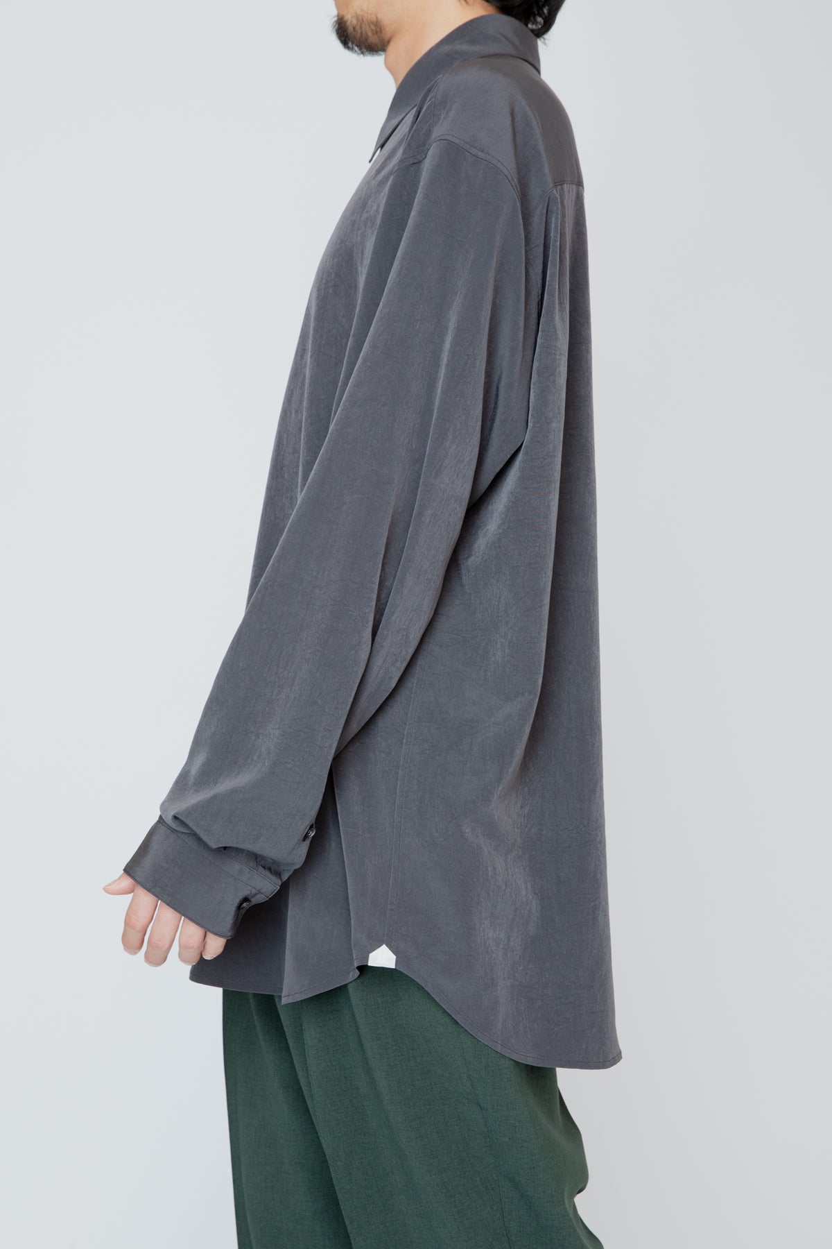 REGULAR COLLAR DOUGI SHIRT / CHARCOAL