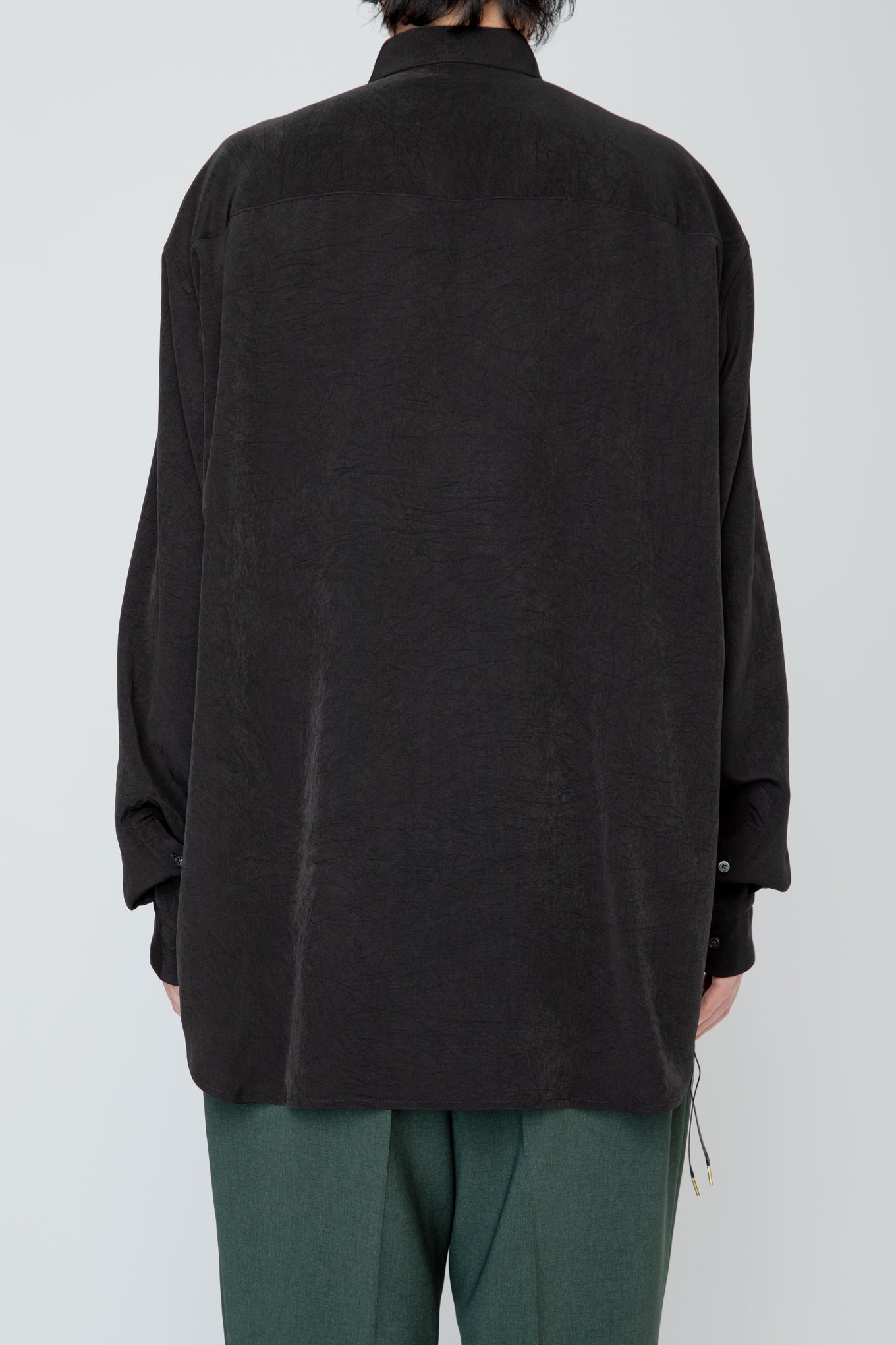 REGULAR COLLAR DOUGI SHIRT / BLACK