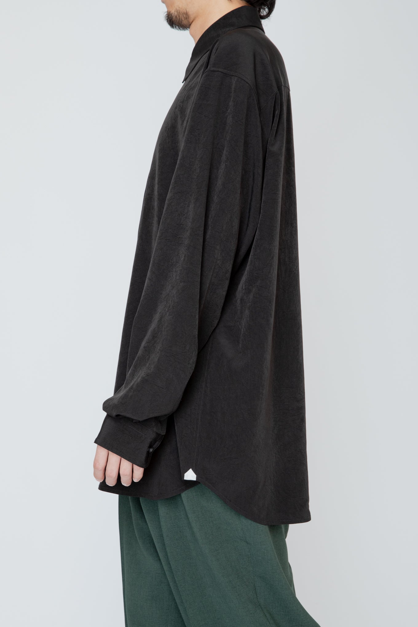 REGULAR COLLAR DOUGI SHIRT / BLACK