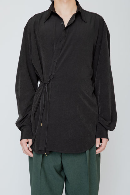 REGULAR COLLAR DOUGI SHIRT / BLACK