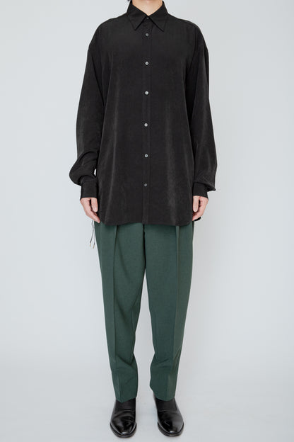 REGULAR COLLAR DOUGI SHIRT / BLACK