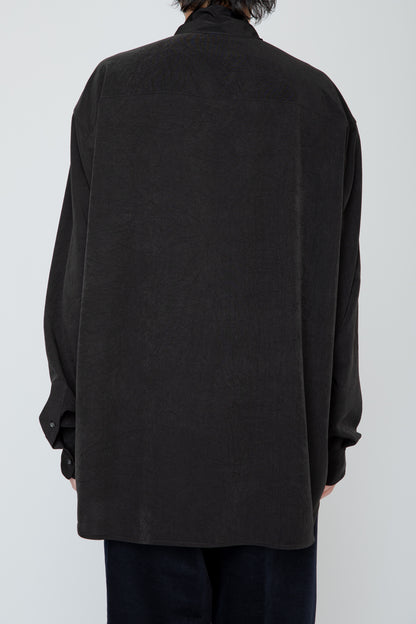 DETACHABLE SCARF-COLLAR SHIRT / BLACK