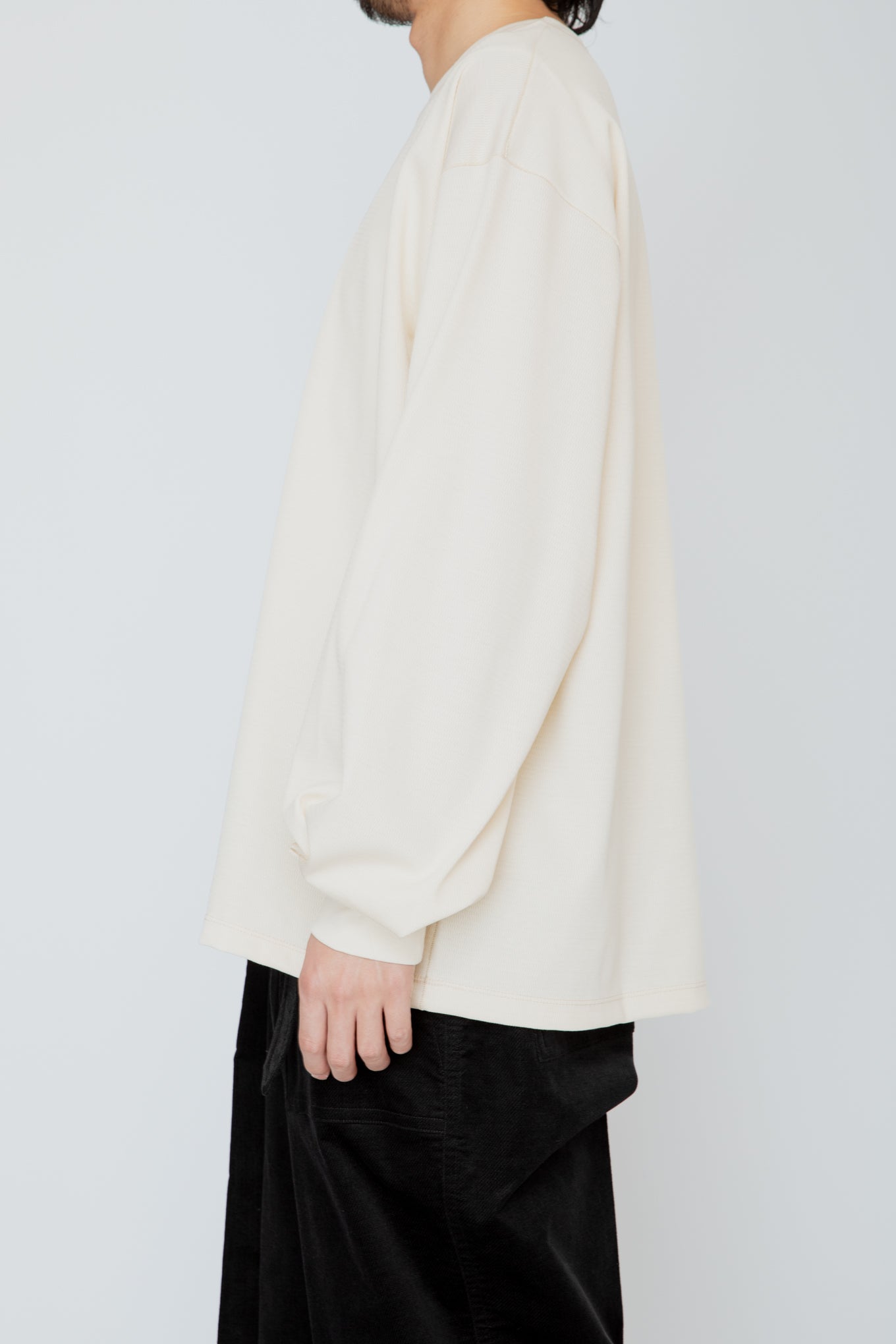 THERMAL TUCK SLEEVE LONG TEE / IVORY
