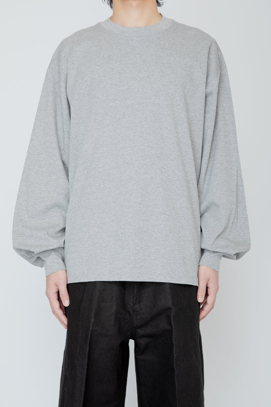 THERMAL TUCK SLEEVE LONG TEE / TOP GRAY