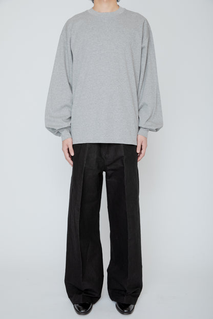 THERMAL TUCK SLEEVE LONG TEE / TOP GRAY