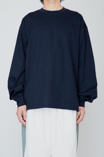 THERMAL TUCK SLEEVE LONG TEE / NAVY