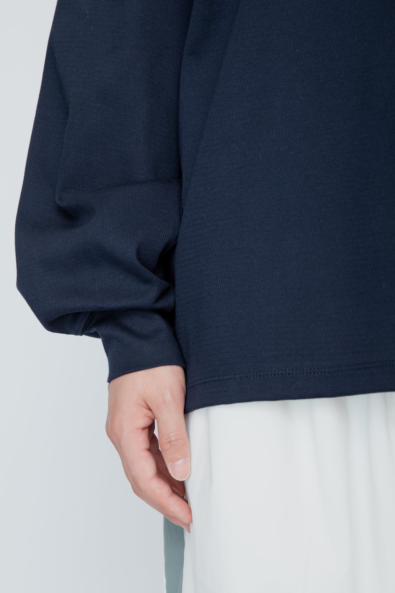 THERMAL TUCK SLEEVE LONG TEE / NAVY
