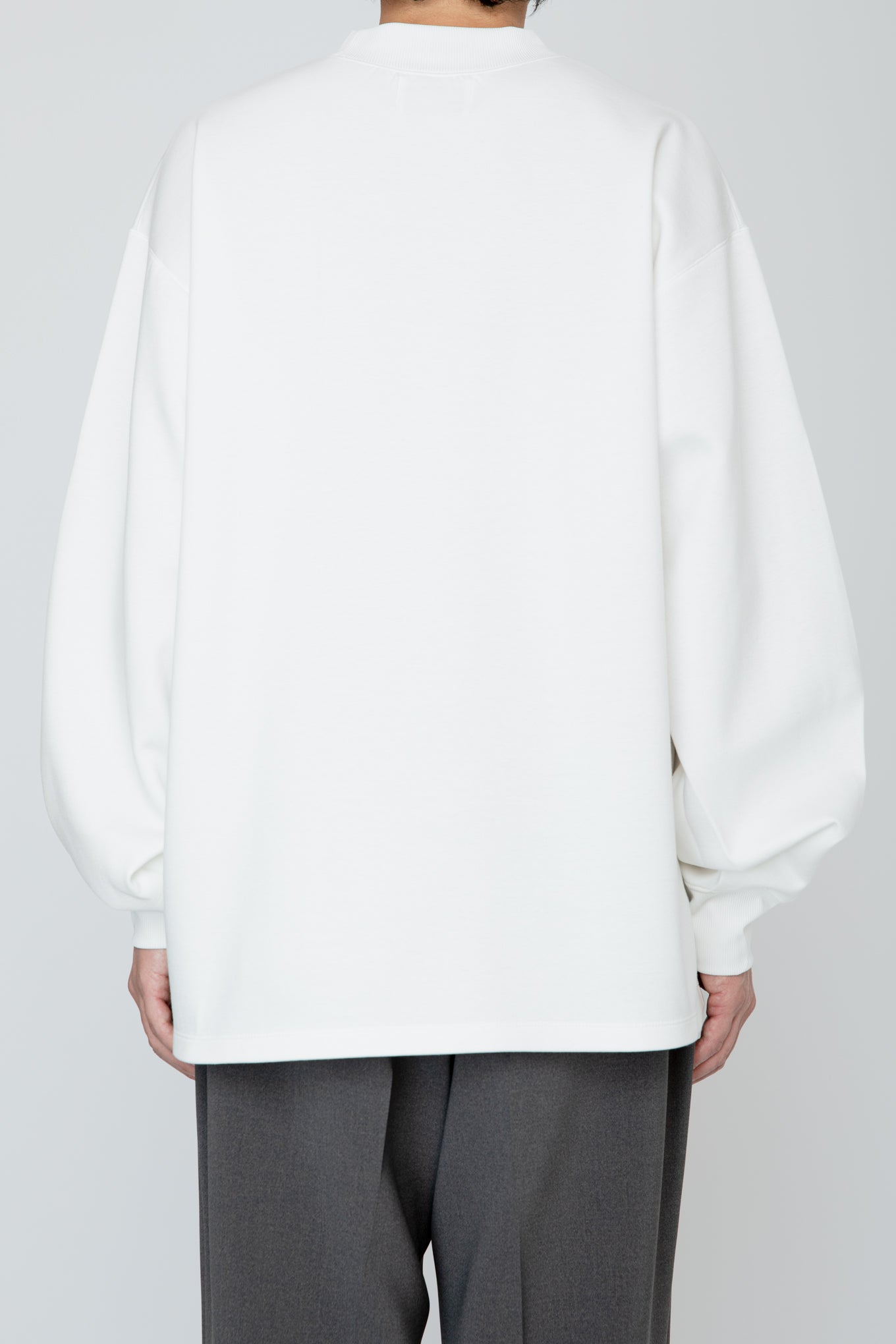 TUCK SLEEVE LONG TEE / WHITE