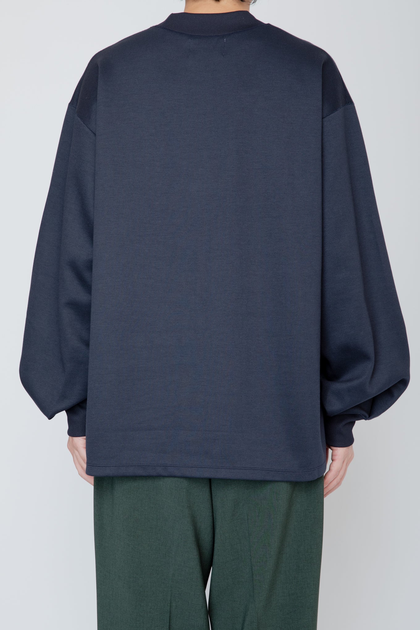 TUCK SLEEVE LONG TEE / NAVY