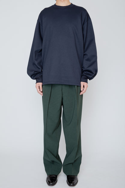 TUCK SLEEVE LONG TEE / NAVY