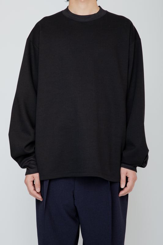 TUCK SLEEVE LONG TEE / BLACK