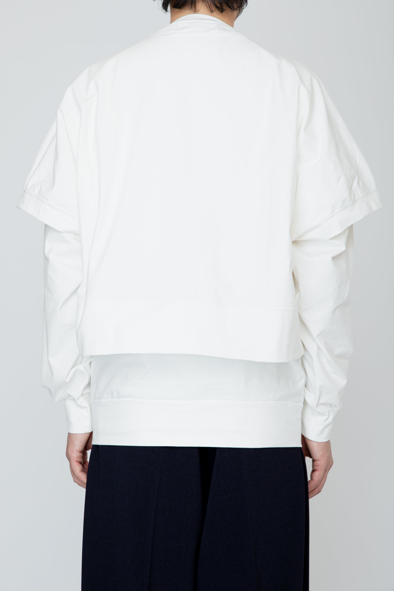 LAYERED LONG TEE / WHITE