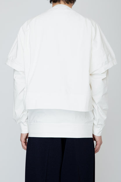 LAYERED LONG TEE / WHITE