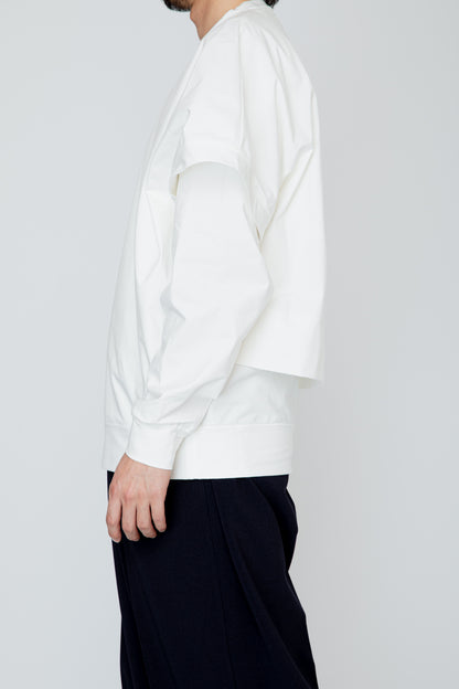 LAYERED LONG TEE / WHITE