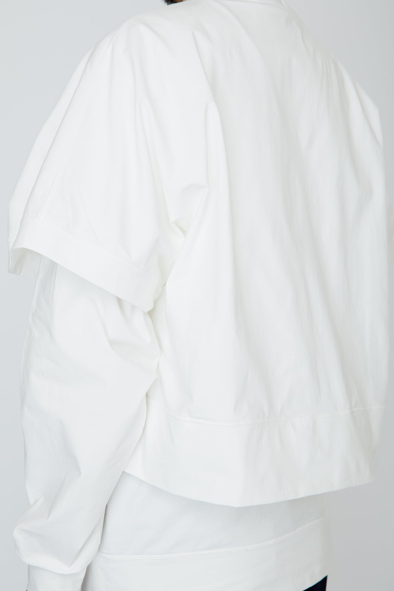LAYERED LONG TEE / WHITE