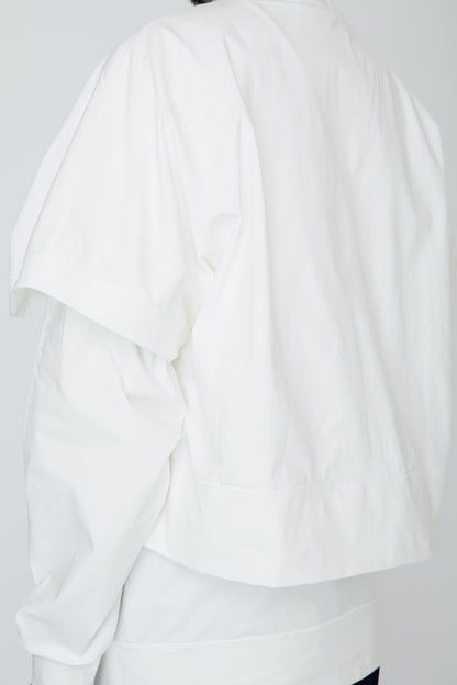 LAYERED LONG TEE / WHITE