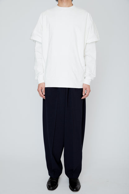 LAYERED LONG TEE / WHITE