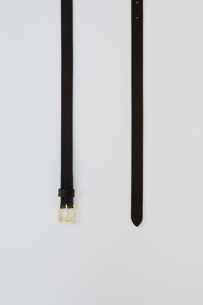 ROLLER BUCKLE NARROW BELT / BLACK