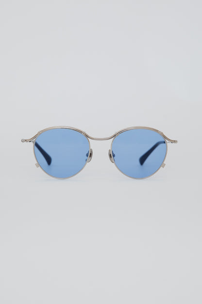 G90 / FRAME-POLISHED TITANIUM LENS-BLUE