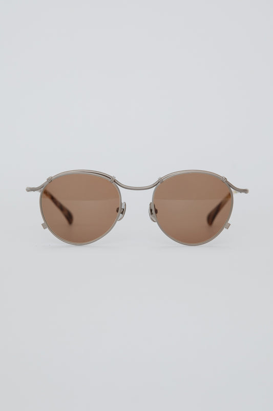 G90 / FRAME-MATTE TITANIUM LENS-BROWN