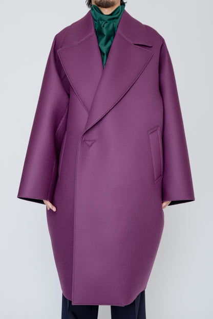 LOFTED ULSTER COAT / PURPLE