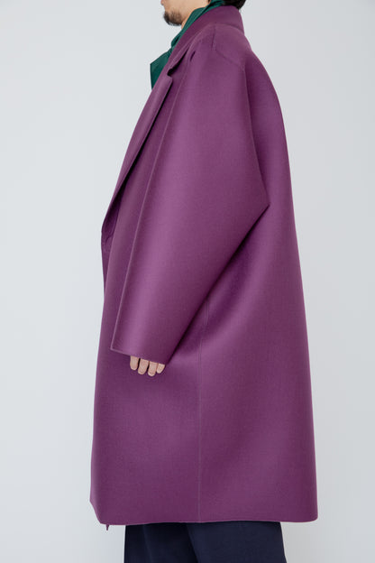 LOFTED ULSTER COAT / PURPLE