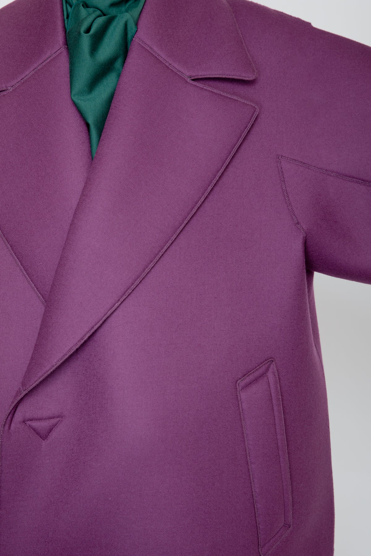 LOFTED ULSTER COAT / PURPLE