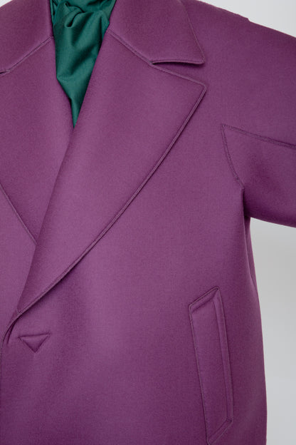 LOFTED ULSTER COAT / PURPLE