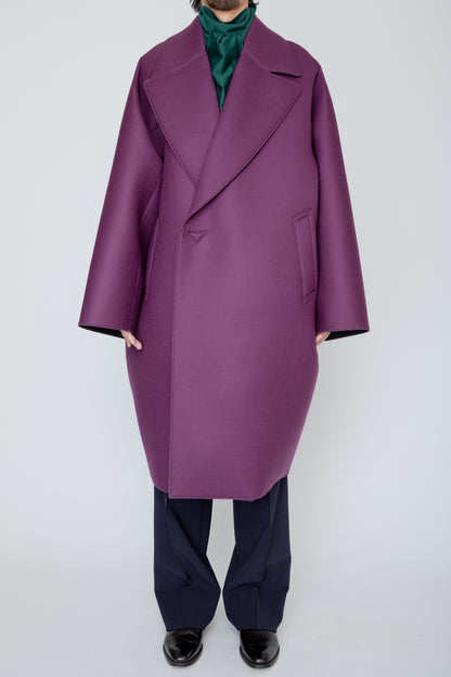 LOFTED ULSTER COAT / PURPLE