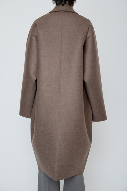 LOFTED ULSTER COAT / BROWN