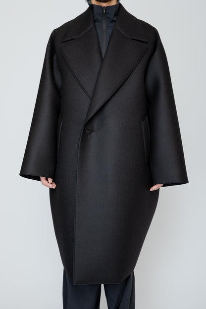 LOFTED ULSTER COAT / BLACK