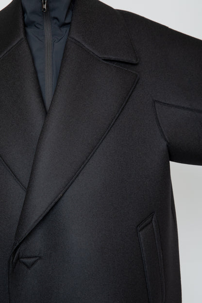 LOFTED ULSTER COAT / BLACK