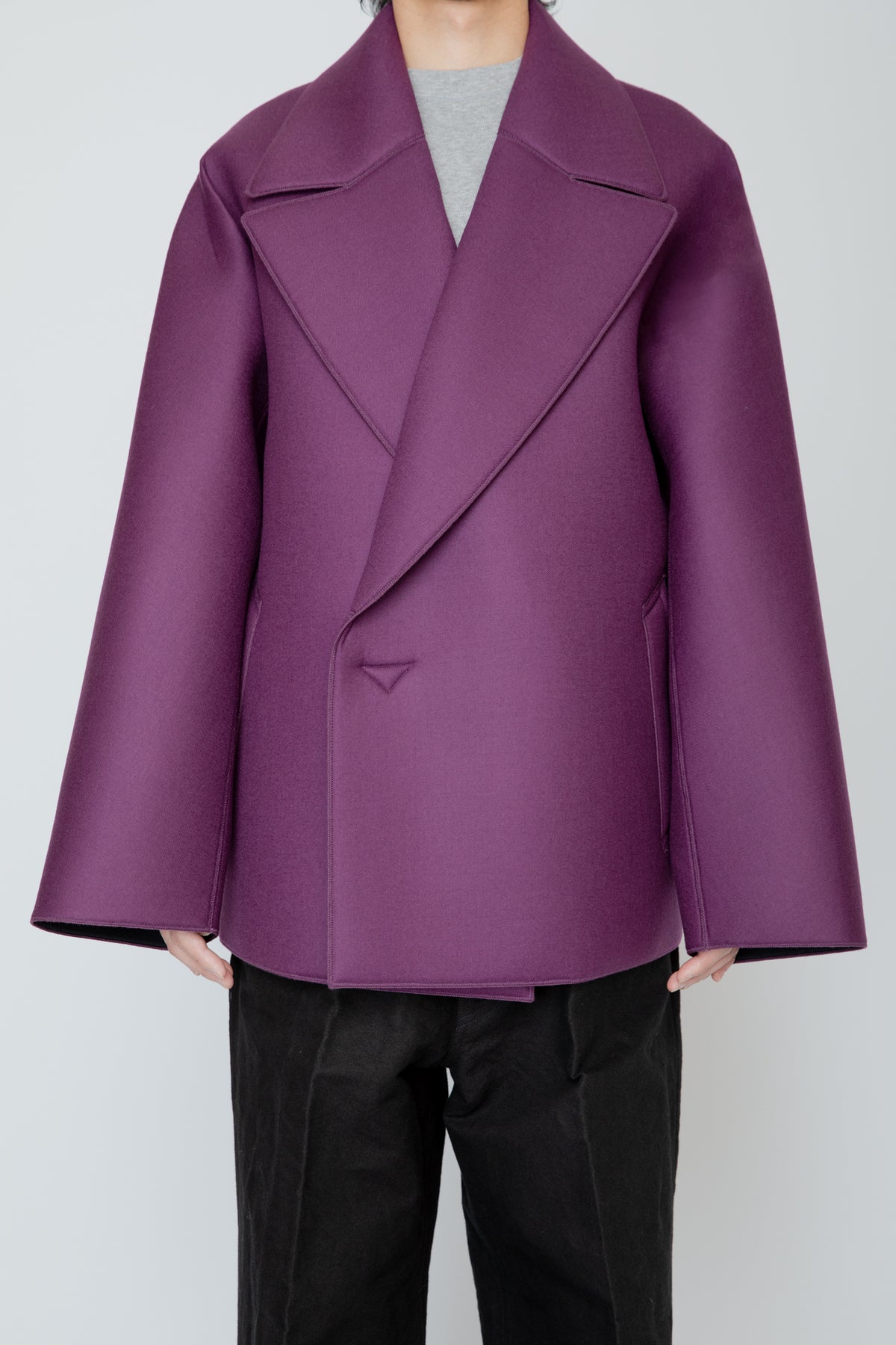 LOFTED ULSTER SHORT COAT / PURPLE