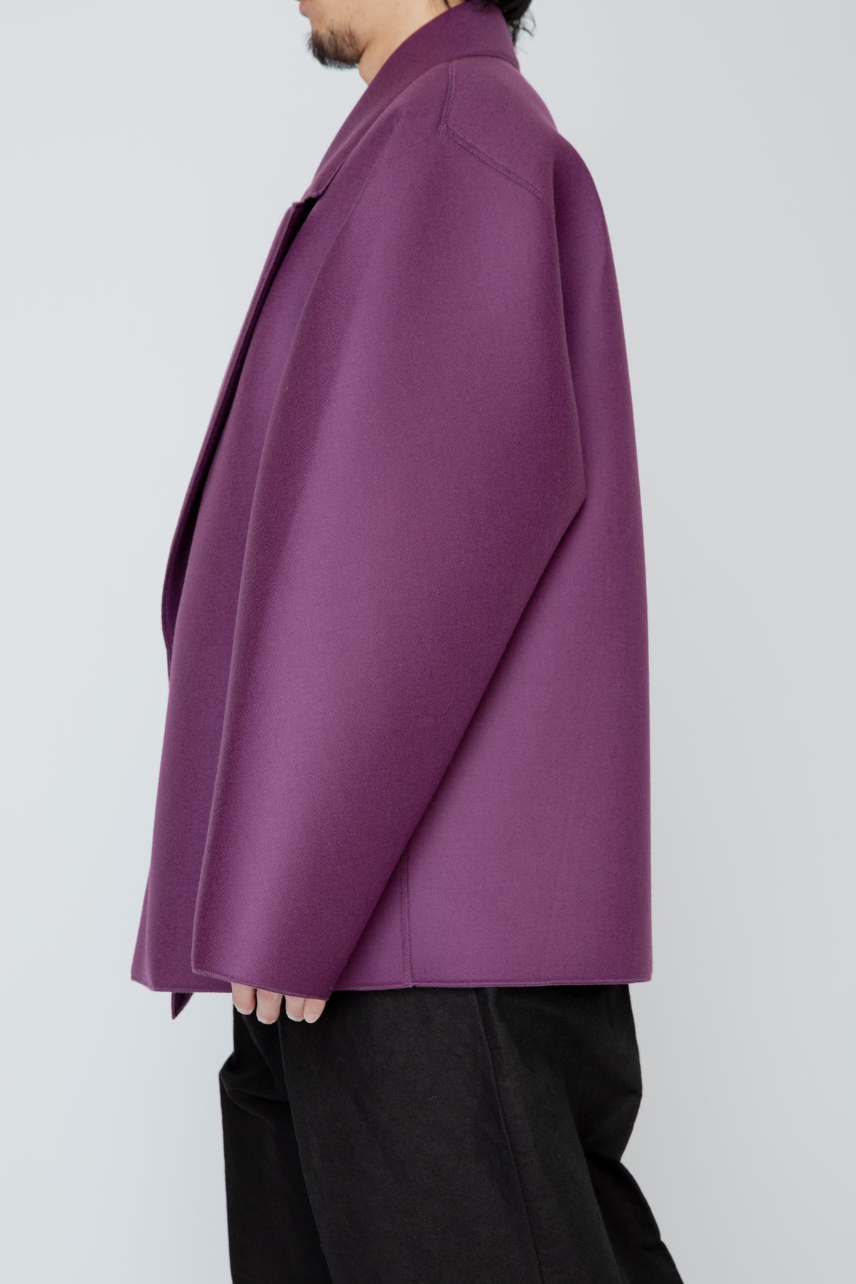 LOFTED ULSTER SHORT COAT / PURPLE