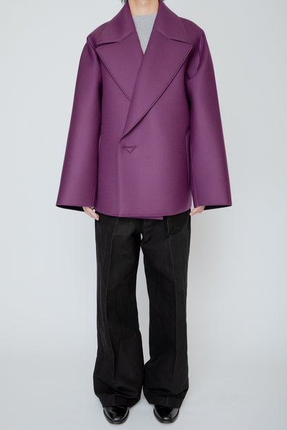 LOFTED ULSTER SHORT COAT / PURPLE