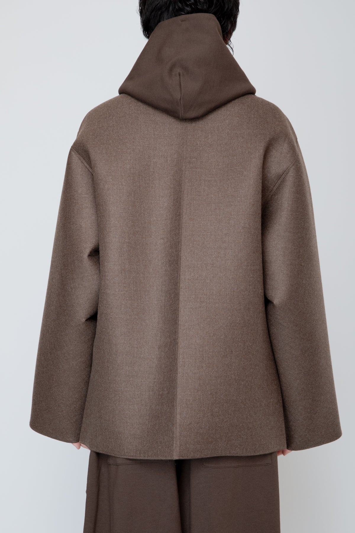LOFTED ULSTER SHORT COAT / BROWN